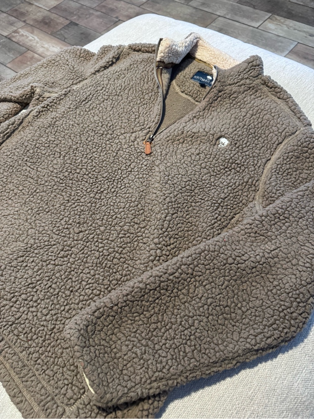 Southern Shirt Sherpa half zip - Size Large